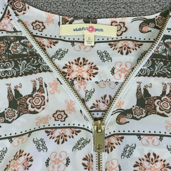 Wishful Park Blouse Top Boho Semi Sheer Size Large - Picture 3 of 7